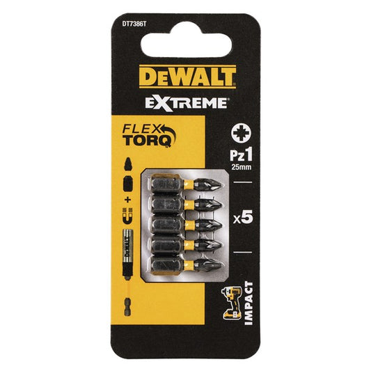 DeWALT Bitset DT7386T-QZ 18 V PZ1 25 Mm 5tlg Pro Set