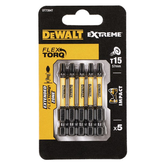DeWALT Torsion TX15/57mm Schlagräder – Flexi-Torsion-Zone für Weniger Belastung