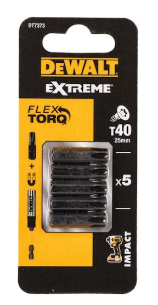 DeWALT FlexTorq TX40/25mm Schlagräder Set – Extreme Flexibilität und Belastungsreduzierung