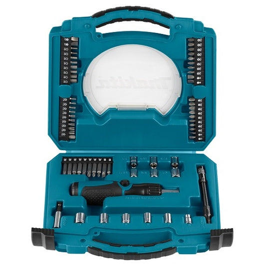Makita D-42020 – 65-teiliger Ratschenschraubendreher-Bit- und Steckschlüsselsatz