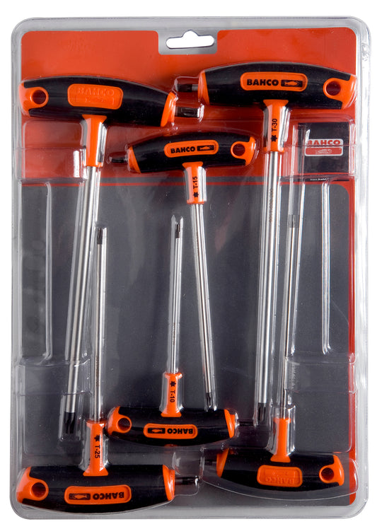 Bahco 903T-2 – 6-teiliger Torx-Schraubendreher Satz mit T-Griff