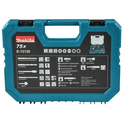 Makita Bitsatz DUC353Z 18 V 75-tlg 1/4-Zoll-Antrieb