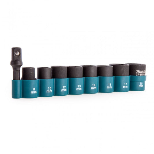 Makita Schlagschraubereinsätze 18 V 3/8 Zoll Acht Stück Set