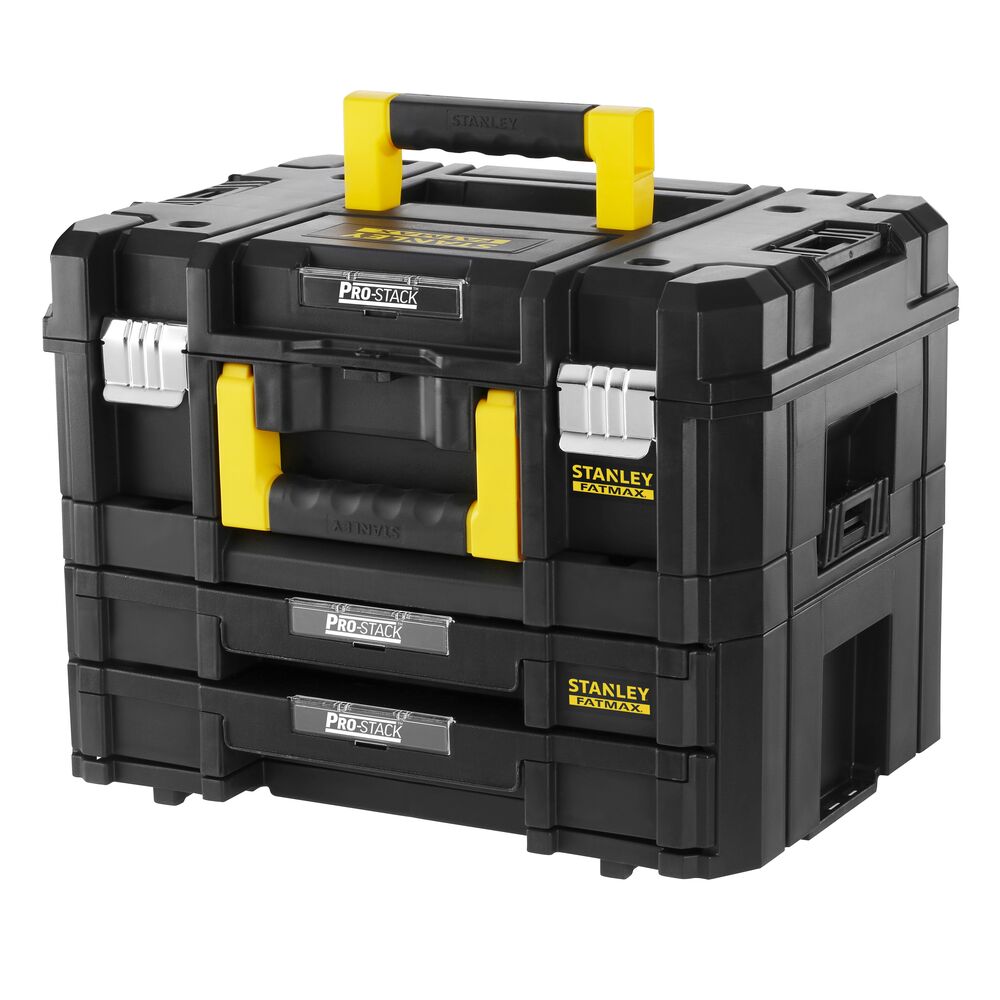 Stanley PRO-STACK Combo-Set – Praktische Werkzeugaufbewahrung mit Schaumstoffeinlage