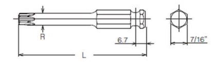 KOKEN Torx-Bit-Satz 7/16-Zoll Koffer Professionelle Qualität