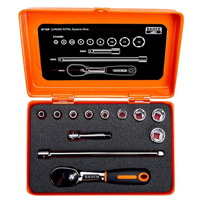 BAHCO Steckschlüsselsatz 6712R 0 V 12-teilig Kompakt Set