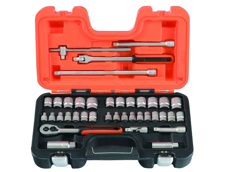 Bahco Steckschlüsseleinsätze S380 18 V 38 Teile Set