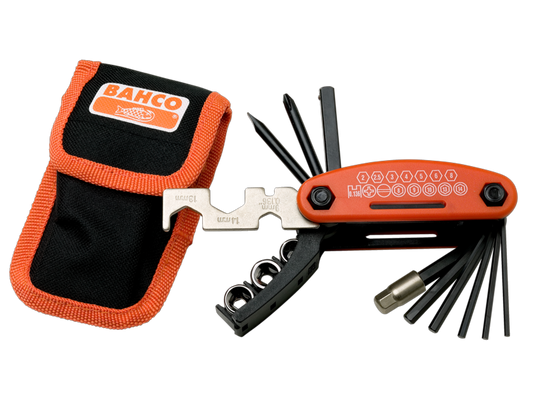 Bahco MULTITOOL Schraubenschlüssel-Satz BKE850901N – Praktisches 17-in-1 Fahrradreparaturwerkzeug