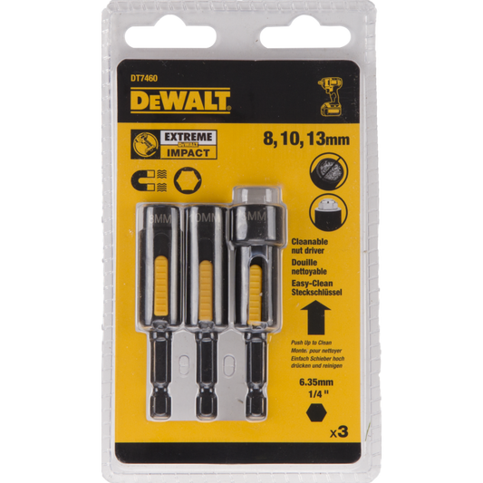 DeWalt DT7460-QZ – Satz Mit 3 Magnetischen 1/4 Zoll Schlagschraubereinsätzen