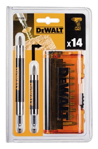 Dewalt DT71570-QZ – 16 Teiliges Bit Set Mit Magnet Adaptern