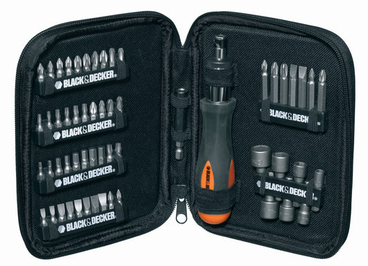 Black&Decker A7104 – 56-teiliger Ratschenschlüssel- und Steckschlüsselsatz