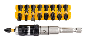 DeWALT 10-teiliger 1/4 Zoll Schlagschraubersatz – Verstärkte Torsionsschlagräder mit Magnetadapter