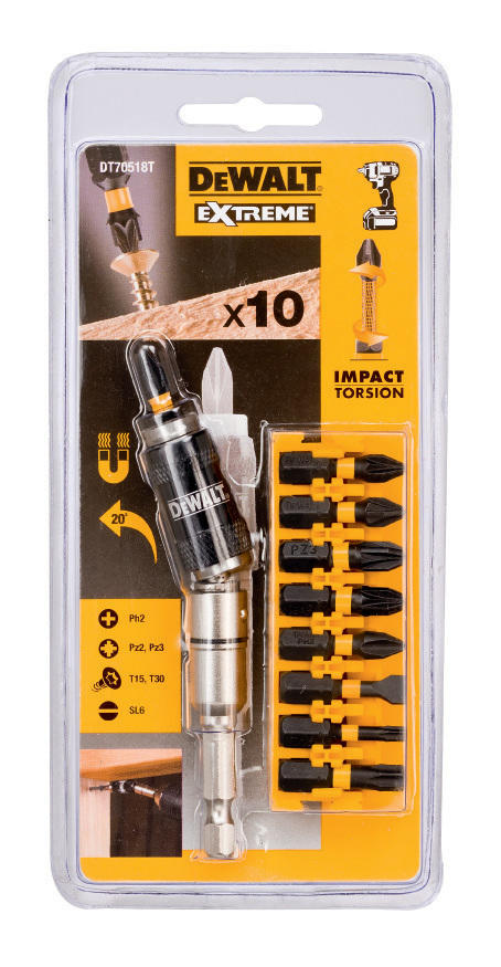 DeWALT Schlagschraubersatz 18 V Torsionsräder Magnetadapter