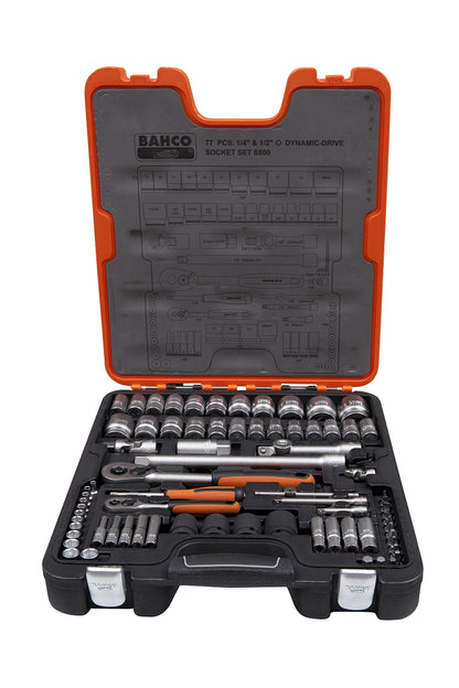 Bahco Steckschlüssel Satz S800 18 V 77 Teiliges Kompakt Set