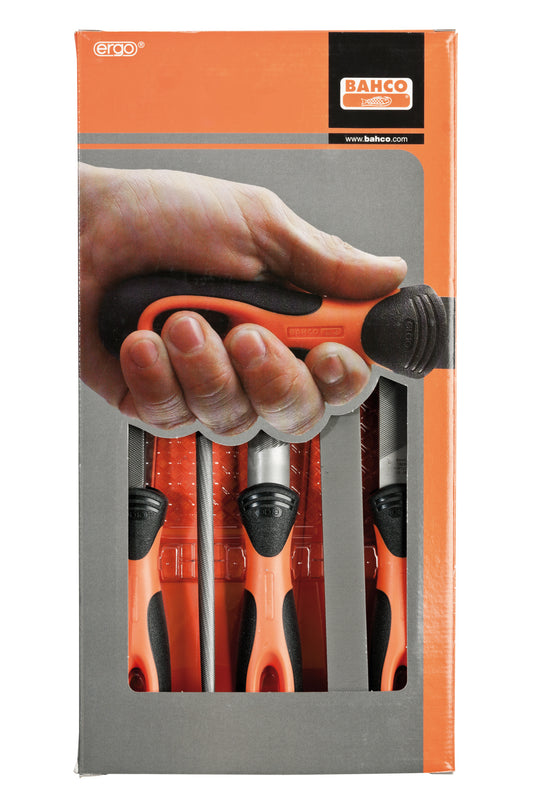 Bahco ERGO Handfeilenset 200mm – Ergonomischer Komfort und Hohe Qualität