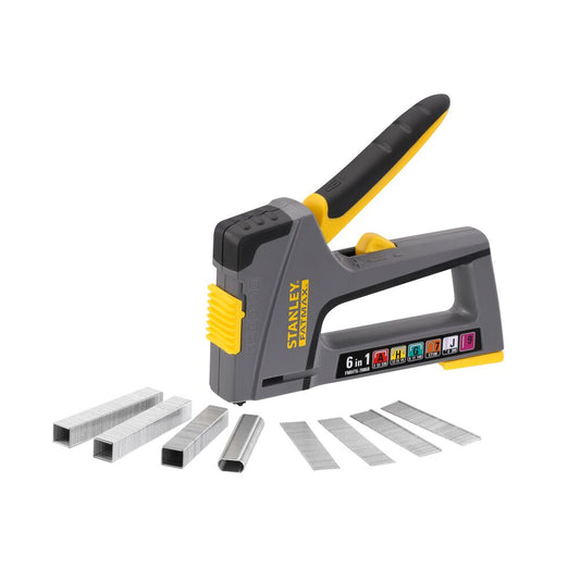 Stanley TR75 6W1 LD HD Hefter – Robustes Aluminiumgehäuse mit Anti-Jam-Funktion