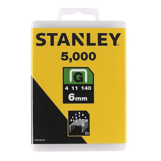 Stanley Stahlklammern Typ G 6mm – Robuste Verzinkte Stahlqualität