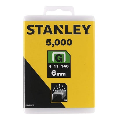 Stanley Stahlklammern Typ G Schenkellänge 6 mm Verzinkt